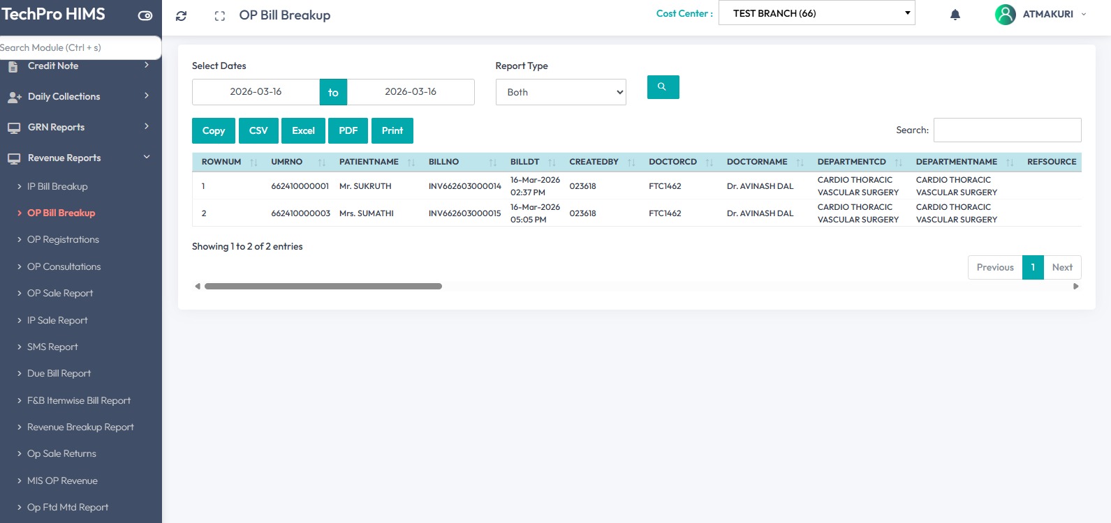 MIS & Operational Reports