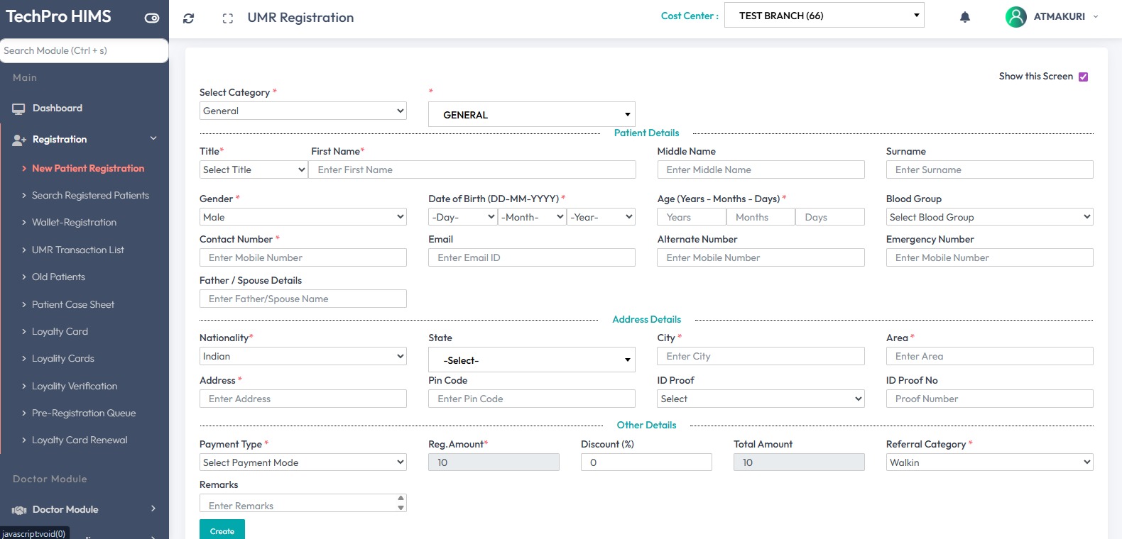 Patient Registration