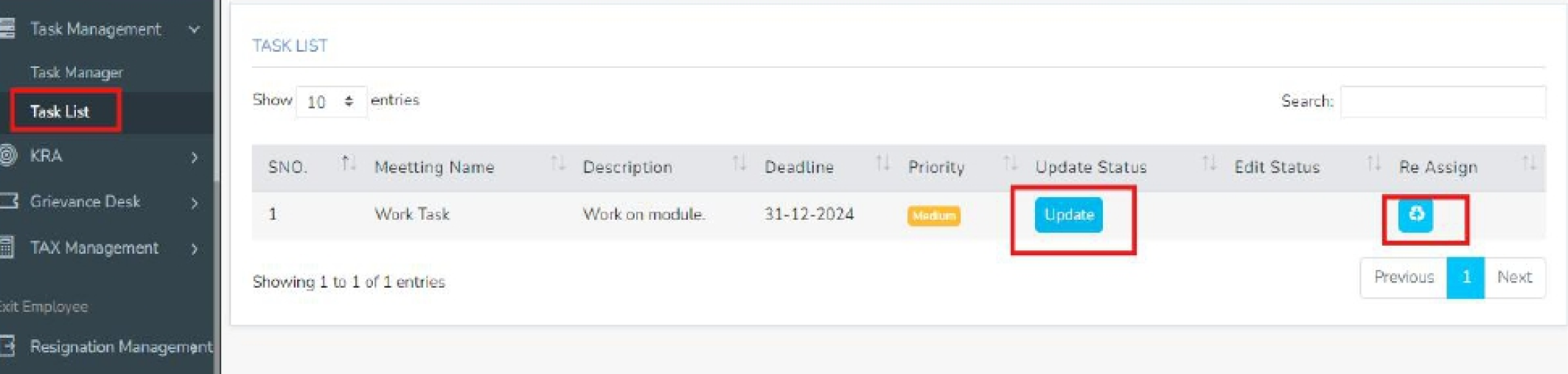 Task List