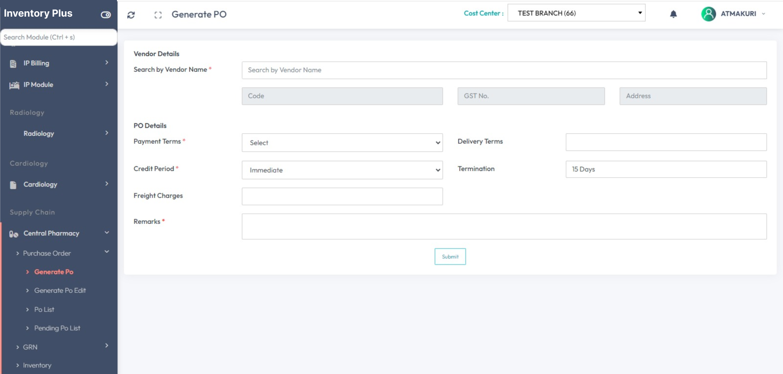 Purchase Order Generator